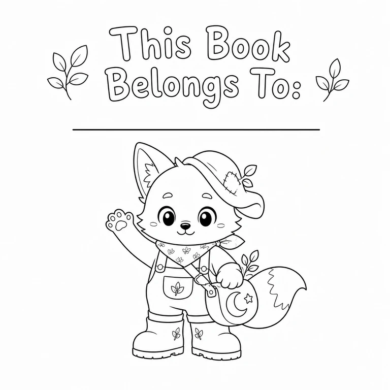 This Book Belongs To page featuring Milo